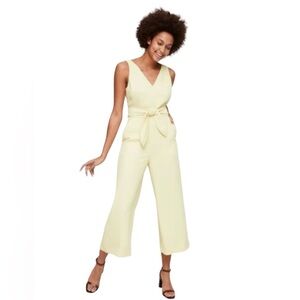 Aritzia Wilfred Coulement Open Back Jumpsuit Lemon Meringue. Size 10.